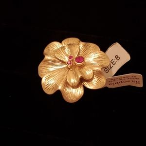 Lia Sophia Large Flower Cocktail Ring